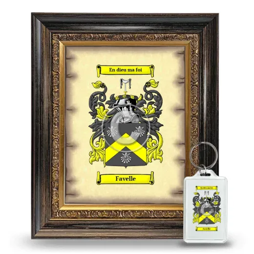 Favelle Framed Coat of Arms and Keychain - Heirloom