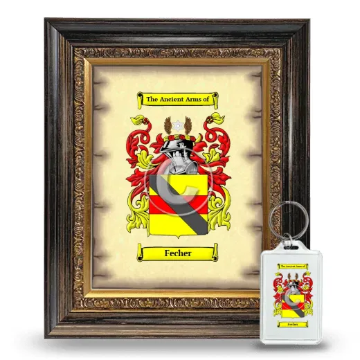 Fecher Framed Coat of Arms and Keychain - Heirloom