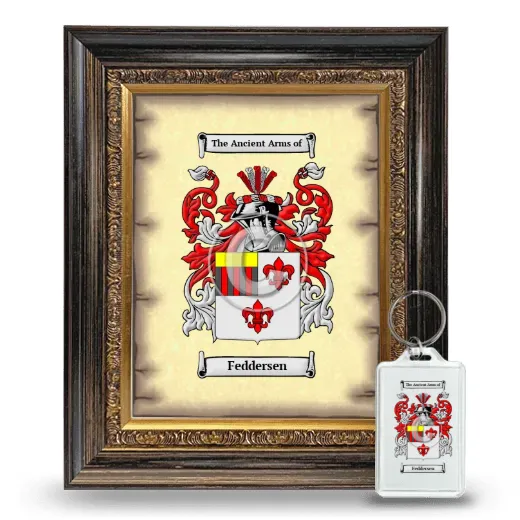 Feddersen Framed Coat of Arms and Keychain - Heirloom