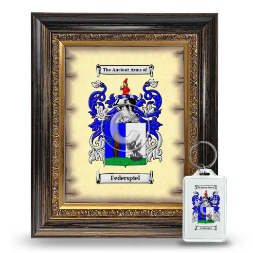 Federspiel Framed Coat of Arms and Keychain - Heirloom