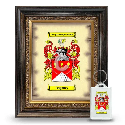 Feighney Framed Coat of Arms and Keychain - Heirloom