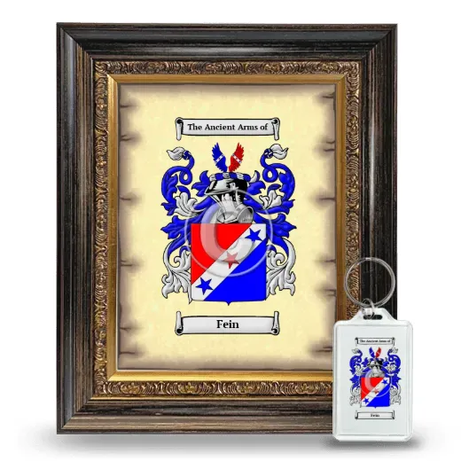 Fein Framed Coat of Arms and Keychain - Heirloom