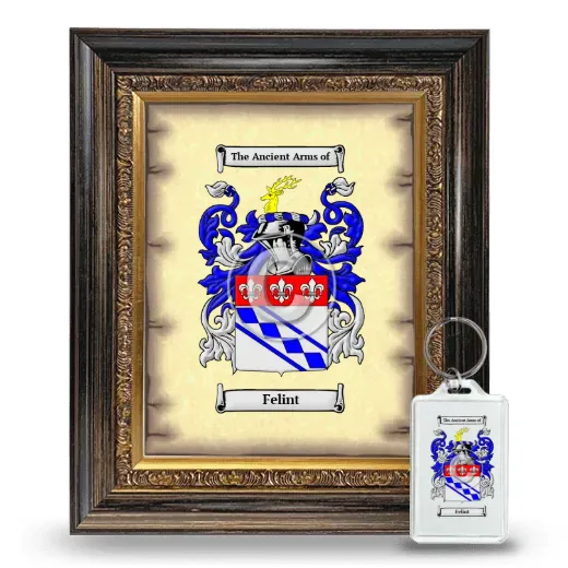 Felint Framed Coat of Arms and Keychain - Heirloom