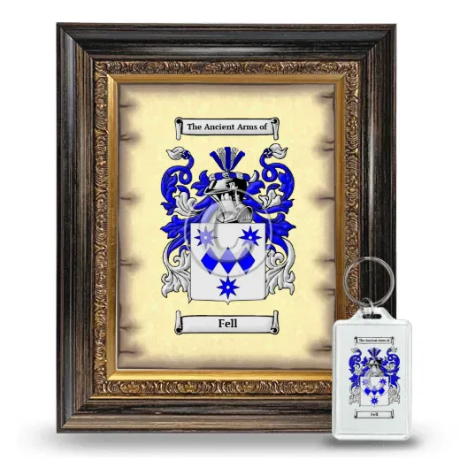 Fell Framed Coat of Arms and Keychain - Heirloom