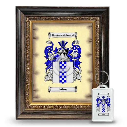 Felser Framed Coat of Arms and Keychain - Heirloom