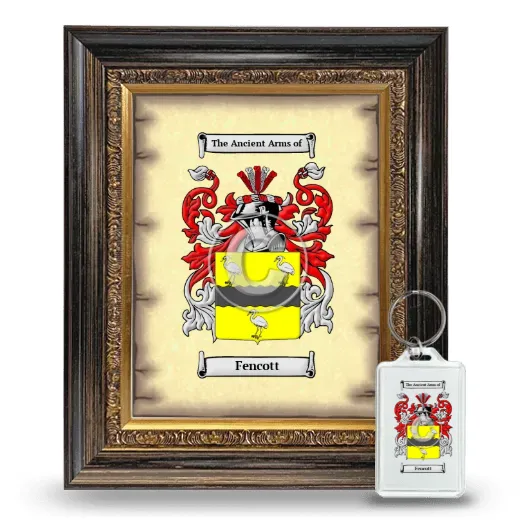 Fencott Framed Coat of Arms and Keychain - Heirloom