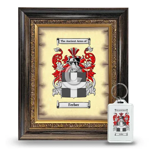 Ferber Framed Coat of Arms and Keychain - Heirloom