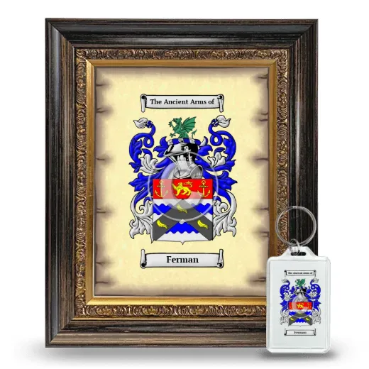 Ferman Framed Coat of Arms and Keychain - Heirloom