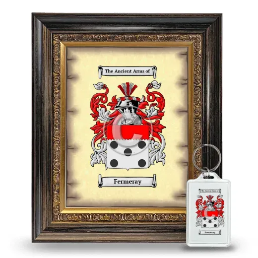 Fermeray Framed Coat of Arms and Keychain - Heirloom