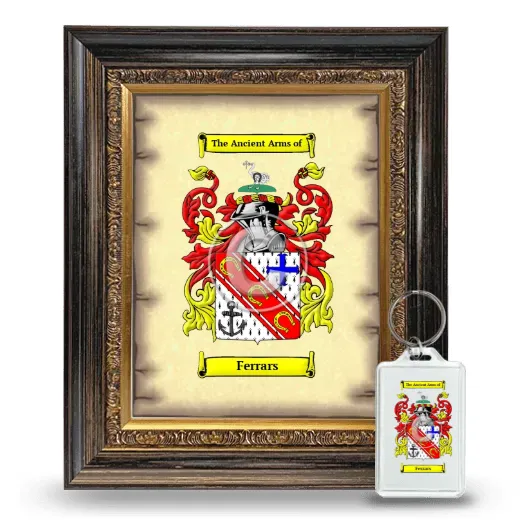 Ferrars Framed Coat of Arms and Keychain - Heirloom