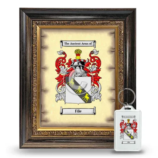 File Framed Coat of Arms and Keychain - Heirloom