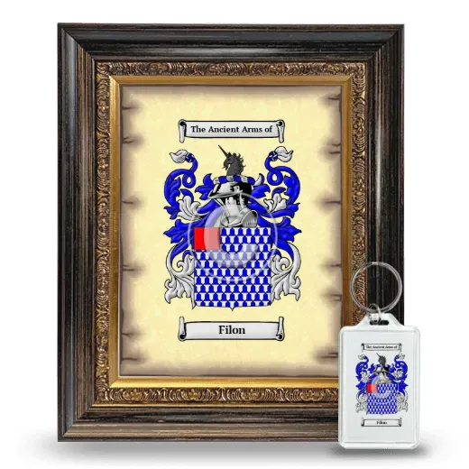 Filon Framed Coat of Arms and Keychain - Heirloom