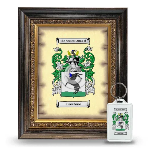 Firestone Framed Coat of Arms and Keychain - Heirloom