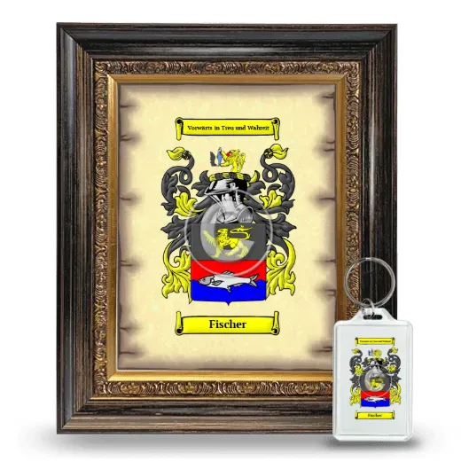 Fischer Framed Coat of Arms and Keychain - Heirloom