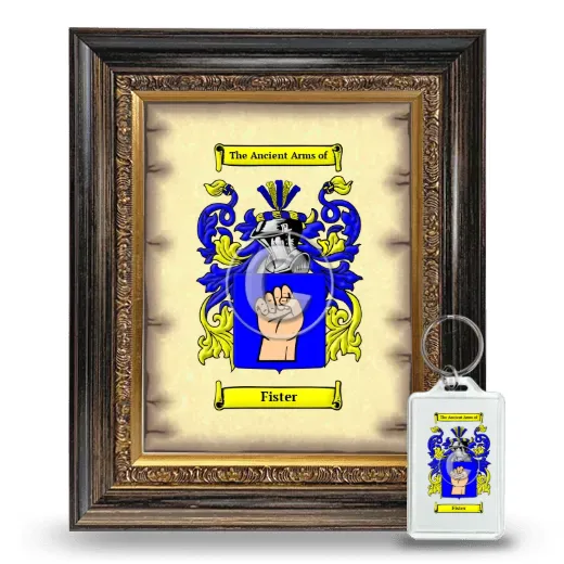 Fister Framed Coat of Arms and Keychain - Heirloom