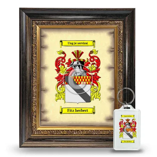 Fitz herbert Framed Coat of Arms and Keychain - Heirloom
