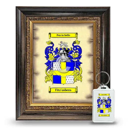 Fitz'osbern Framed Coat of Arms and Keychain - Heirloom