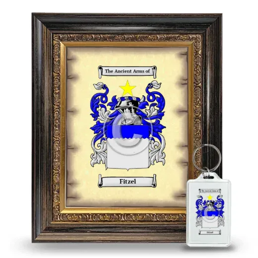 Fitzel Framed Coat of Arms and Keychain - Heirloom