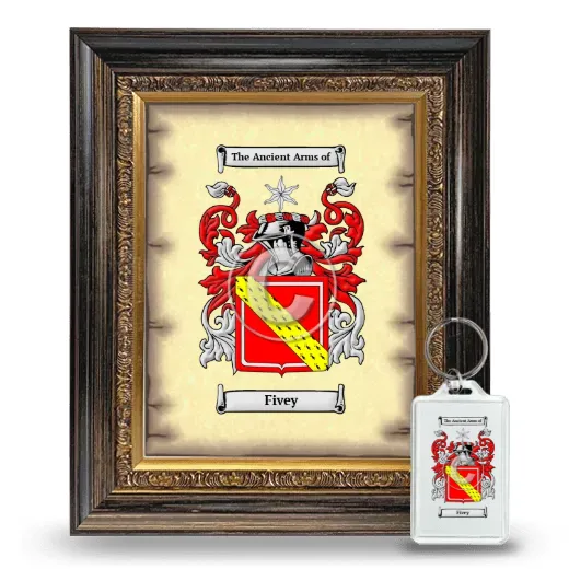 Fivey Framed Coat of Arms and Keychain - Heirloom
