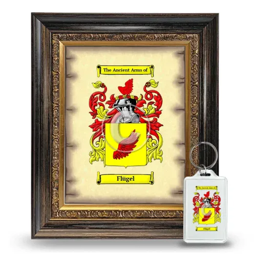 Flügel Framed Coat of Arms and Keychain - Heirloom