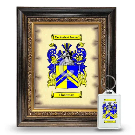 Flashman Framed Coat of Arms and Keychain - Heirloom