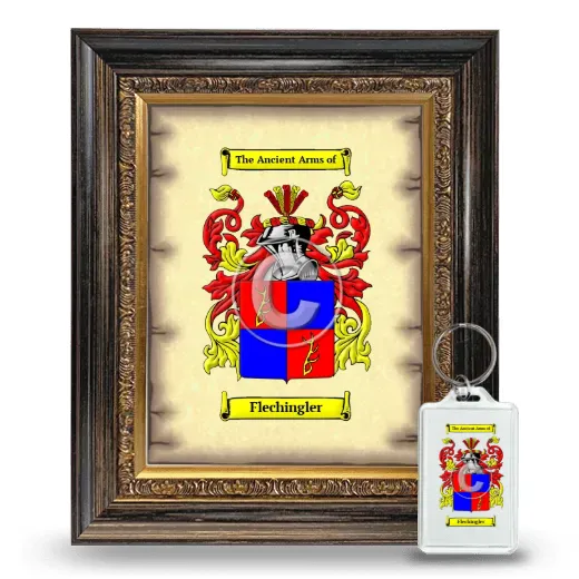 Flechingler Framed Coat of Arms and Keychain - Heirloom