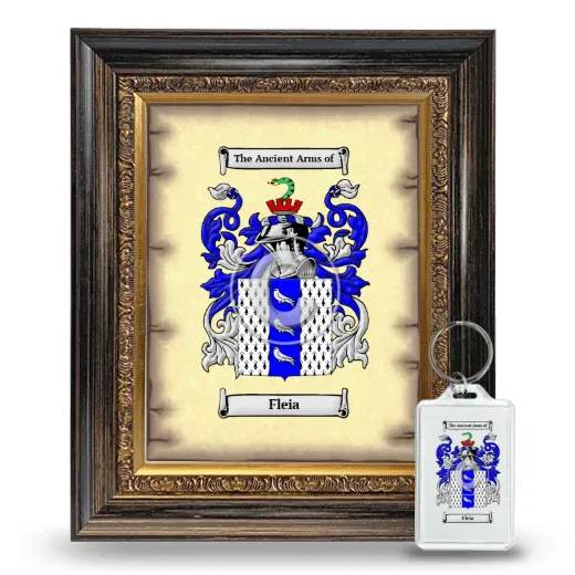 Fleia Framed Coat of Arms and Keychain - Heirloom