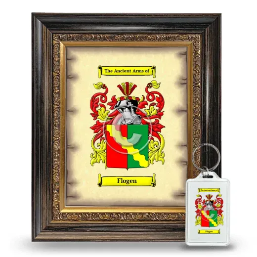Flogen Framed Coat of Arms and Keychain - Heirloom