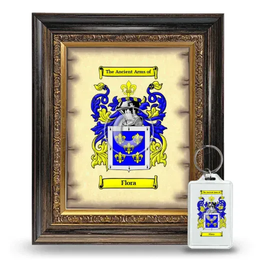 Flora Framed Coat of Arms and Keychain - Heirloom