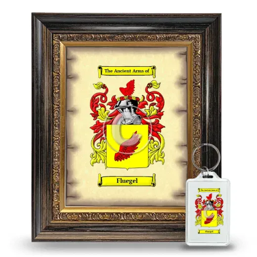 Fluegel Framed Coat of Arms and Keychain - Heirloom