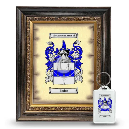 Fodor Framed Coat of Arms and Keychain - Heirloom
