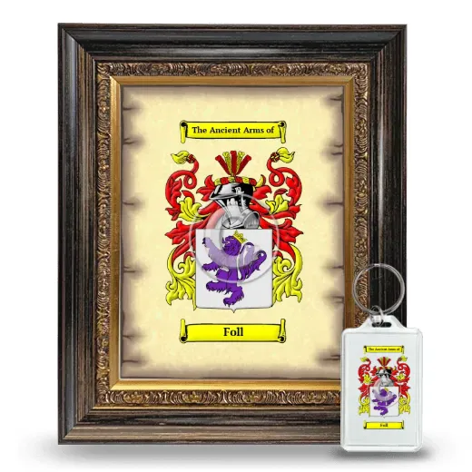 Foll Framed Coat of Arms and Keychain - Heirloom