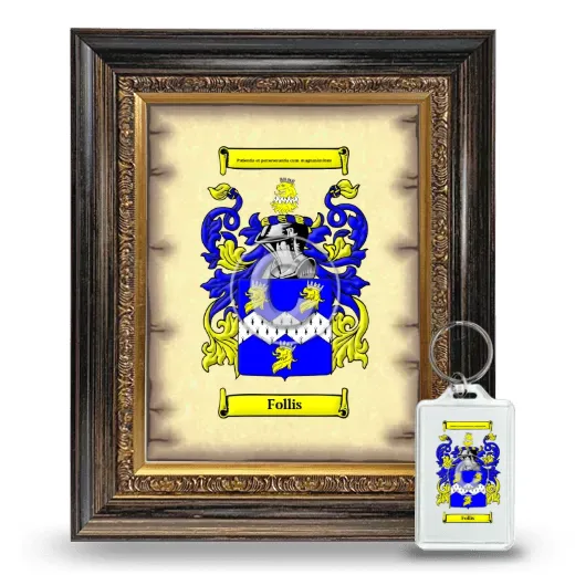 Follis Framed Coat of Arms and Keychain - Heirloom