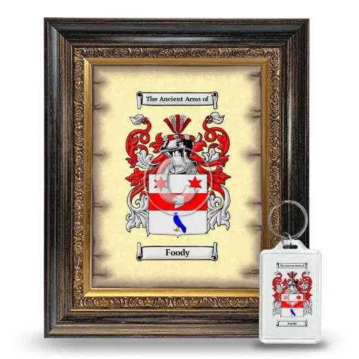 Foody Framed Coat of Arms and Keychain - Heirloom
