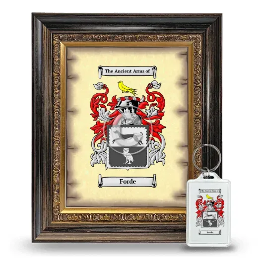 Forde Framed Coat of Arms and Keychain - Heirloom