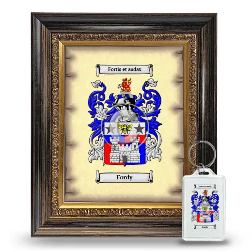 Fordy Framed Coat of Arms and Keychain - Heirloom