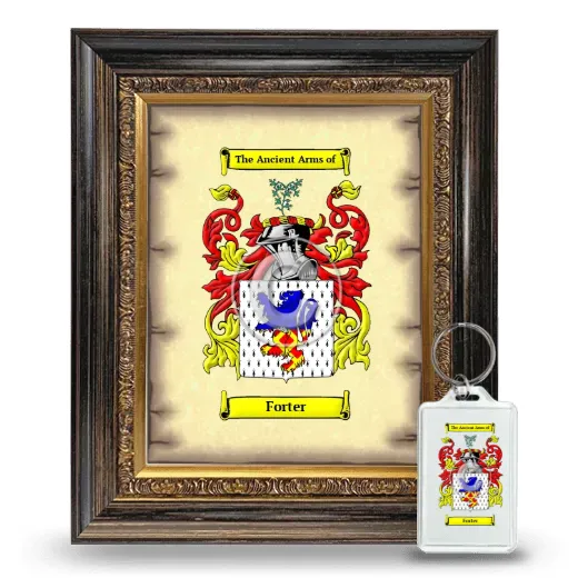 Forter Framed Coat of Arms and Keychain - Heirloom