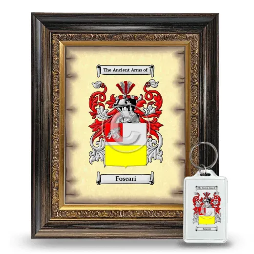 Foscari Framed Coat of Arms and Keychain - Heirloom