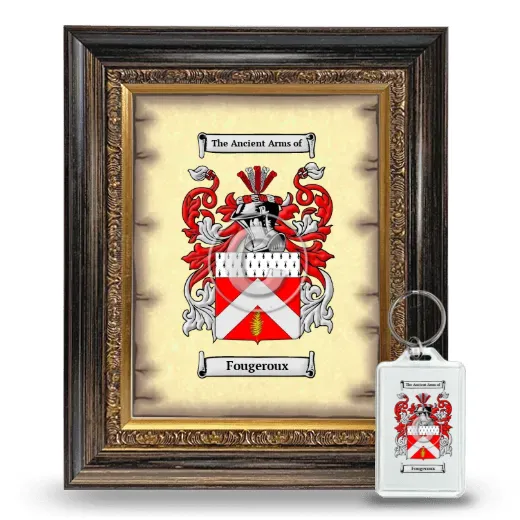 Fougeroux Framed Coat of Arms and Keychain - Heirloom