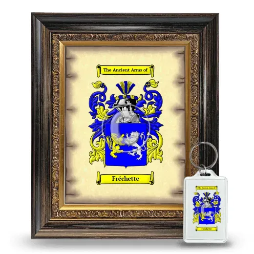 Fréchette Framed Coat of Arms and Keychain - Heirloom
