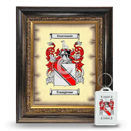Framptone Framed Coat of Arms and Keychain - Heirloom