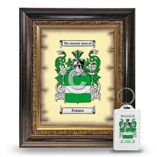 Franca Framed Coat of Arms and Keychain - Heirloom