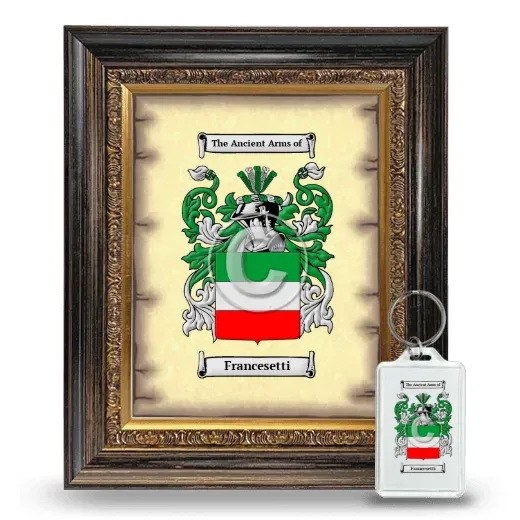 Francesetti Framed Coat of Arms and Keychain - Heirloom