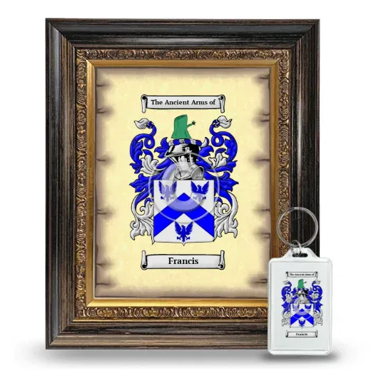 Francis Framed Coat of Arms and Keychain - Heirloom