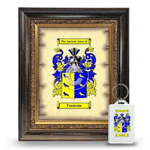 Francom Framed Coat of Arms and Keychain - Heirloom