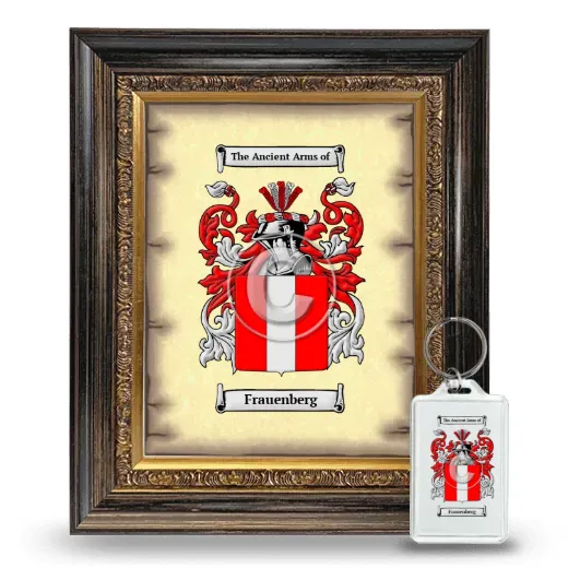 Frauenberg Framed Coat of Arms and Keychain - Heirloom