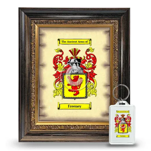 Freeney Framed Coat of Arms and Keychain - Heirloom