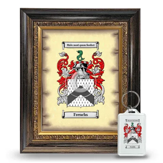 Frenchs Framed Coat of Arms and Keychain - Heirloom