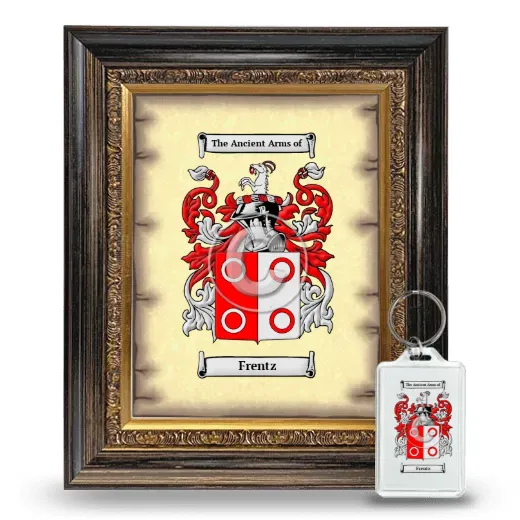Frentz Framed Coat of Arms and Keychain - Heirloom