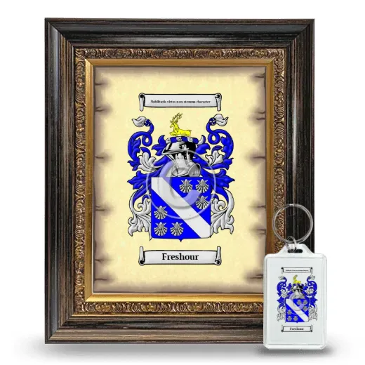 Freshour Framed Coat of Arms and Keychain - Heirloom